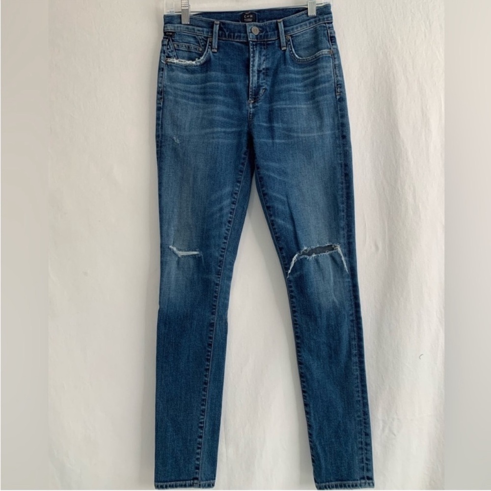 Citizens of Humanity Women’s Rocket High Rise Skinny Distressed Jeans Size 27